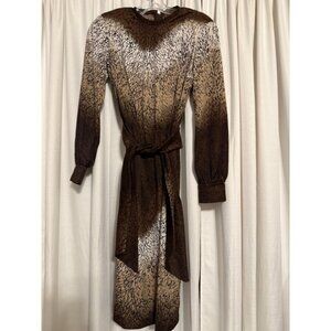 Women's Vintage 1970's Julie Miller Dress -Brown-Size 10